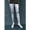 Shiny Silver Springy Spandex-latex Stockings