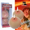 Breasts BDSM Candle Low Temperature / Sensual Hot Wax Candles (a pair)