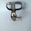 Female Adjustable Model-T Stainless Steel Anal Plug Chastity Belt with Locking Cover Removable