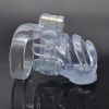 Small Clear Resin Male Chastity Cage - Includes 4 Rings ZA357-C